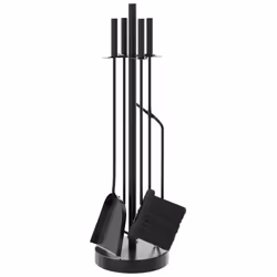Set Attrezzi per Caminetto 5 pz 18x66 cm in Acciaiocod mxl 90780 - Vista aggiuntiva 2