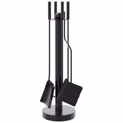 vidaXL Set di attrezzi per camino 5 pezzi 18x56 cm in acciaio - Vista aggiuntiva 2