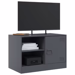 vidaXL Mobili TV 2 pz Antracite 67x39x44 cm in Acciaio - Vista aggiuntiva 3
