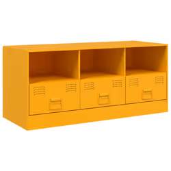 vidaXL Mobile Porta TV Giallo Senape 99x39x44 cm in Acciaio - Vista aggiuntiva 2