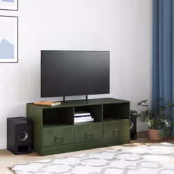 vidaXL Mobile TV Verde Oliva 99x39x44 cm in Acciaio - Vista aggiuntiva 3