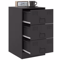 VidaXL 841775 comodino Nero - Vista aggiuntiva 5