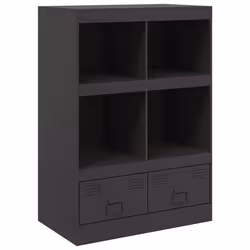 vidaXL Credenza Nera 67x39x95 cm in Acciaio - Vista aggiuntiva 2