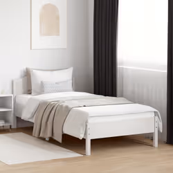 vidaXL Letto senza Materasso Bianco 90x200 cm Legno Massello di Pino - Vista aggiuntiva 3