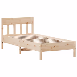 Giroletto con Testiera 90x200 cm in Legno Massello di Pinocod mxl 134843 - Vista aggiuntiva 2