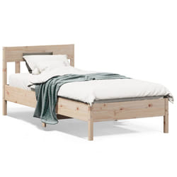 Giroletto con Testiera 90x190 cm in Legno Massello di Pinocod mxl 86866