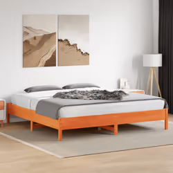vidaXL Letto senza Materasso Marrone Cera 180x200 cm in Legno di Pino - Vista aggiuntiva 3