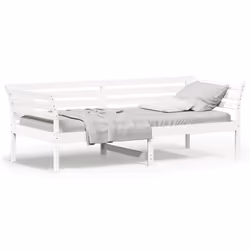 VidaXL 842867, Divano letto, Bianco, Legno di pino, 2195 mm, 850 mm, 760 mm