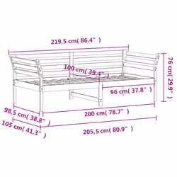 VidaXL 842875 divano Divano letto Bianco - Vista aggiuntiva 8