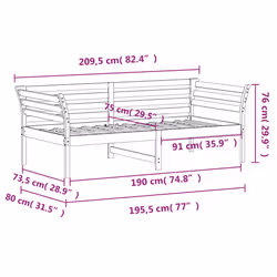 VidaXL 842883 divano Divano letto Bianco - Vista aggiuntiva 8