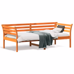vidaXL Dormeuse senza Materasso Marrone Cera 75x190 cm Legno di Pino - Vista aggiuntiva 2