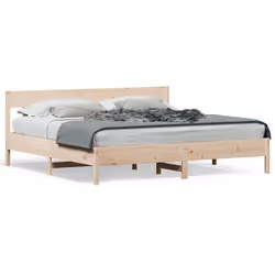 vidaXL Giroletto senza Materasso 180x200 cm in Legno Massello di Pino - Vista aggiuntiva 2