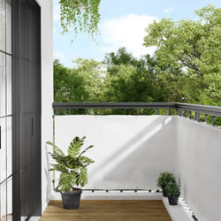 Paravento da Balcone Bianco 90x700 cm 100% Poliestere Oxford - Vidaxl