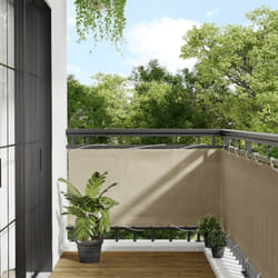 Paravento da Balcone Beige 75x800 cm 100% Poliestere Oxford - Vidaxl
