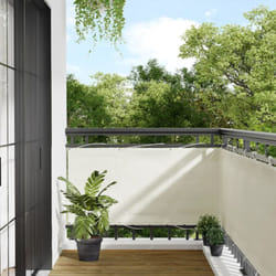 Paravento da Balcone Crema 75x1000 cm 100% Poliestere Oxford Vidaxl 44071