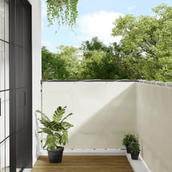 Paravento da Balcone Crema 120x1000 cm 100% Poliestere Oxford - Vidaxl