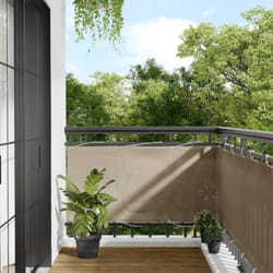 Paravento da Balcone Tortora 75x1000 cm 100% Poliestere Oxford Vidaxl 97422