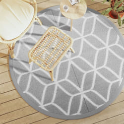 Vidaxl - Tappeto da Esterno Grigio Ø160 cm in pp 16722