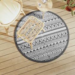 Vidaxl - Tappeto da Esterni Nero Ø120 cm in pp 89852
