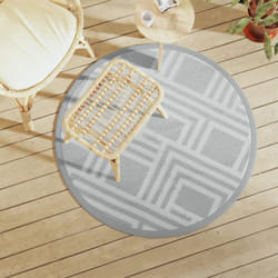 Vidaxl - Tappeto da Esterno arakil Grigio Ø120 cm in pp 129746