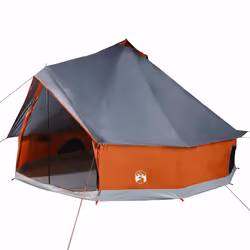 vidaXL Tenda Familiare Tipi 8 Persone Grigia e Arancione Impermeabile - Vista aggiuntiva 2