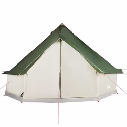 VidaXL Family Tent Tipi Oliva, Bianco Tenda sul tetto - Vista aggiuntiva 3