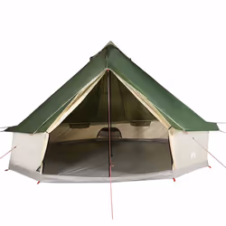 VidaXL Family Tent Tipi Oliva, Bianco Tenda sul tetto - Vista aggiuntiva 4