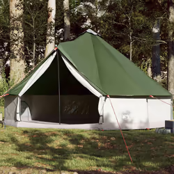 VidaXL Family Tent Tipi Oliva, Bianco Tenda sul tetto - Vista aggiuntiva 7