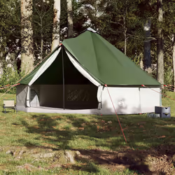 VidaXL Family Tent Tipi Oliva, Bianco Tenda sul tetto - Vista aggiuntiva 8