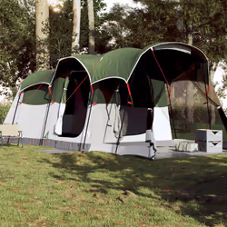 vidaXL Tenda Familiare a Tunnel per 8 Persone Verde Impermeabile - Vista aggiuntiva 3