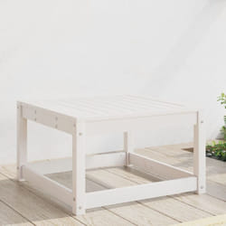 Poggiapiedi da Giardino Bianco in Legno Massello di Pino Vidaxl 52168