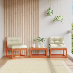 Divani Giardino con Cuscini 2 pz Marrone Cera Massello di Pino - Vidaxl