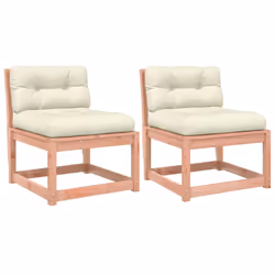 Divani Giardino con Cuscini 2 pz in Legno Massello di Douglascod mxl 113747 - Vista aggiuntiva 2