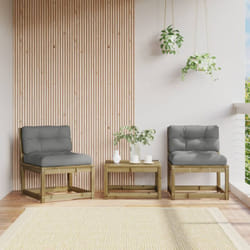 Divani Giardino con Cuscini 2 pz in Legno Impregnato di Pino Vidaxl 61760