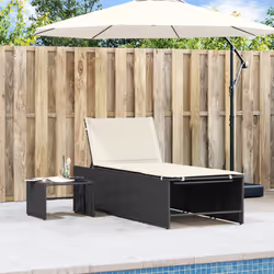 VidaXL 368422 sedia da esterno Salone Seduta imbottita Rattan sintetico, Acciaio, Vetro temperato Crema, Bianco