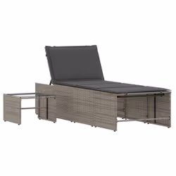 VidaXL 368424 sedia da esterno Salone Seduta imbottita Rattan sintetico, Acciaio, Vetro temperato Grigio - Vista aggiuntiva 5