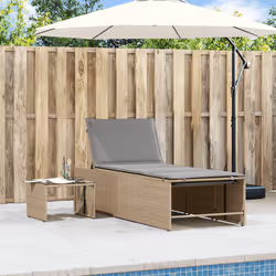 VidaXL 368425 sedia da esterno Terrazzo Seduta imbottita Rattan sintetico, Acciaio, Vetro temperato Grigio