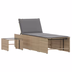 VidaXL 368425 sedia da esterno Terrazzo Seduta imbottita Rattan sintetico, Acciaio, Vetro temperato Grigio - Vista aggiuntiva 5