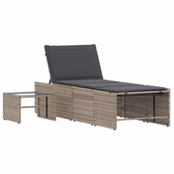 VidaXL 368427 sedia da esterno Salone Seduta imbottita Rattan sintetico, Acciaio, Vetro temperato Grigio - Vista aggiuntiva 5