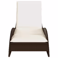 VidaXL 368279 sedia da esterno Salone Seduta imbottita Rattan sintetico, Acciaio Crema, Bianco - Vista aggiuntiva 4