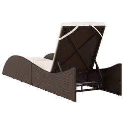 VidaXL 368279 sedia da esterno Salone Seduta imbottita Rattan sintetico, Acciaio Crema, Bianco - Vista aggiuntiva 6