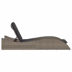 VidaXL 368280 sedia da esterno Salone Seduta imbottita Rattan sintetico, Acciaio Grigio - Vista aggiuntiva 5