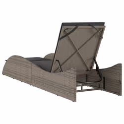 VidaXL 368280 sedia da esterno Salone Seduta imbottita Rattan sintetico, Acciaio Grigio - Vista aggiuntiva 6
