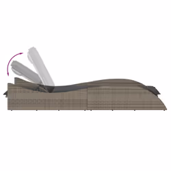 VidaXL 368280 sedia da esterno Salone Seduta imbottita Rattan sintetico, Acciaio Grigio - Vista aggiuntiva 7