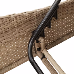 VidaXL 368281 sedia da esterno Salone Seduta imbottita Rattan sintetico, Acciaio Grigio - Vista aggiuntiva 8