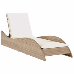 VidaXL 368282, Salone, Seduta imbottita, Rattan sintetico, Acciaio, Crema, Bianco, 110 kg, 550 mm