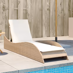 VidaXL 368282 sedia da esterno Salone Seduta imbottita Rattan sintetico, Acciaio Crema, Bianco