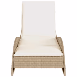 VidaXL 368282 sedia da esterno Salone Seduta imbottita Rattan sintetico, Acciaio Crema, Bianco - Vista aggiuntiva 4
