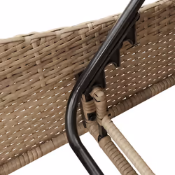 VidaXL 368282 sedia da esterno Salone Seduta imbottita Rattan sintetico, Acciaio Crema, Bianco - Vista aggiuntiva 8