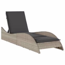 VidaXL 368283, Salone, Seduta imbottita, Rattan sintetico, Acciaio, Grigio, 110 kg, 550 mm
